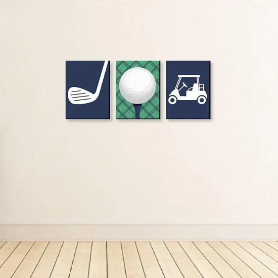 Big Dot of Happiness Par-Tee Time - Golf - Sports Nursery Wall Art, Kids Room Decor & Game Room Home Decor - 7.5 x 10 inches - Set of 3 Prints {4}