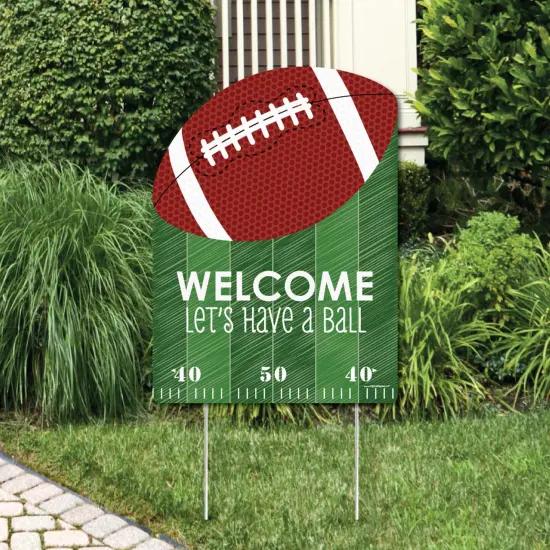 Big Dot of Happiness End Zone - Football - Party Decorations - Birthday Party or Baby Shower Welcome Yard Sign {1}