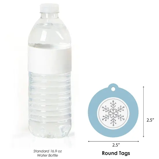 Big Dot of Happiness Winter Wonderland - Snowflake Holiday Party and Winter Wedding Favor Gift Tags (Set of 20) {4}