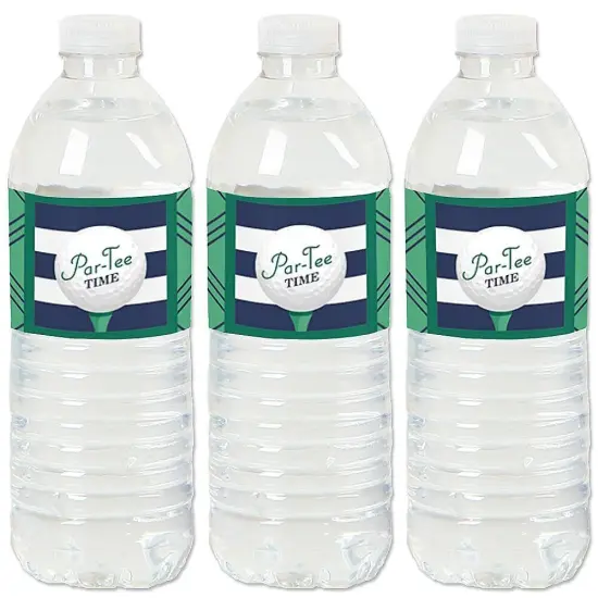 Big Dot of Happiness Par-Tee Time - Golf - Birthday or Retirement Party Water Bottle Sticker Labels - Set of 20 {1}