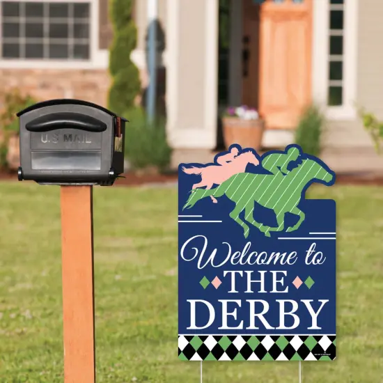 Big Dot of Happiness Kentucky Horse Derby - Party Decorations - Horse Race Party Welcome Yard Sign {3}