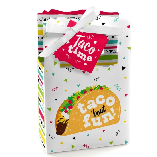Big Dot of Happiness Taco 'Bout Fun - Fiesta Favor Boxes - Set of 12 {1}
