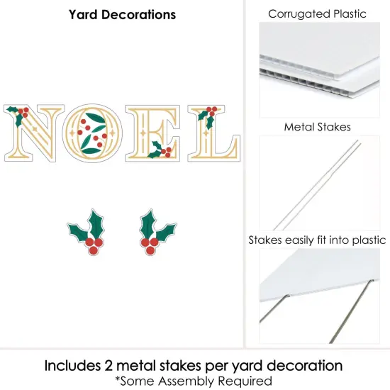 Big Dot of Happiness Religious Christmas - Yard Sign Outdoor Lawn Decorations - Merry Christmas Cross Yard Signs - NOEL {6}