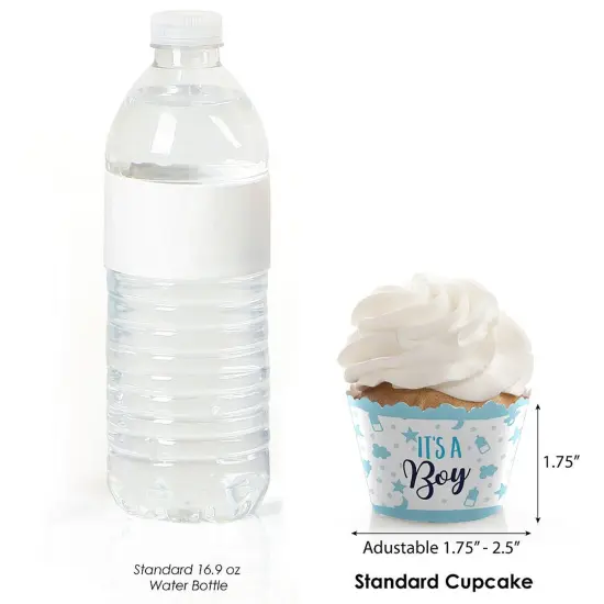 Big Dot of Happiness It's a Boy - Blue Baby Shower Decorations - Party Cupcake Wrappers - Set of 12 {4}