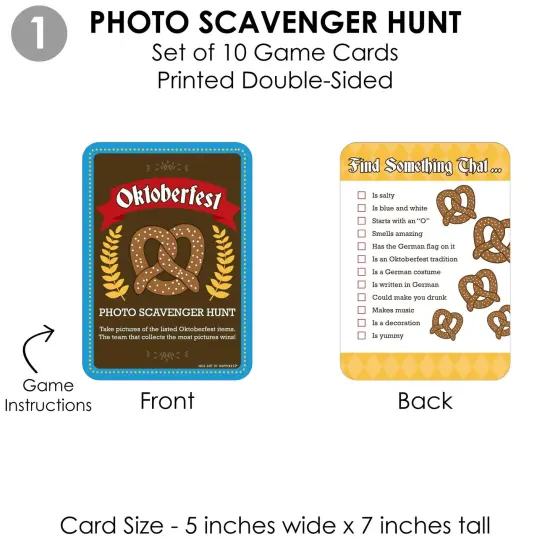 Big Dot of Happiness Oktoberfest - 4 Beer Festival Games - 10 Cards Each - Gamerific Bundle {6}