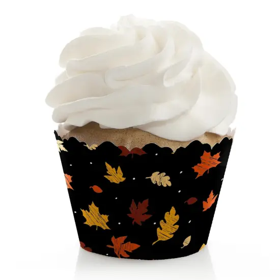 Big Dot of Happiness Fall Leaves - Give Thanks Party Decorations - Fall or Thanksgiving Cupcake Wrappers - Set of 12 {1}