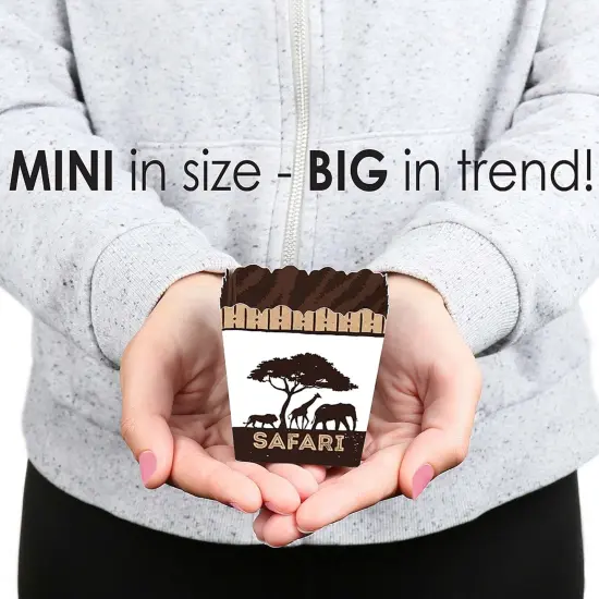 Big Dot of Happiness Wild Safari - Party Mini Favor Boxes - African Jungle Adventure Baby Shower or Birthday Party Treat Candy Boxes - Set of 12 {6}