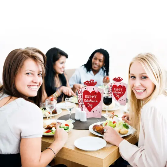 Big Dot of Happiness Conversation Hearts - Table Decorations - Valentine's Day Party Fold and Flare Centerpieces - 10 Count {7}