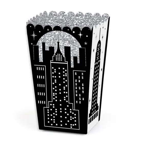 Big Dot of Happiness Nighttime City Skyline - New York Party Favor Popcorn Treat Boxes - Set of 12 {1}