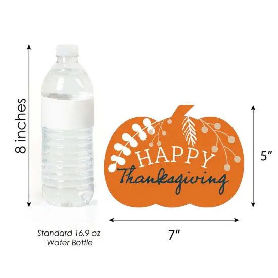 Big Dot of Happiness Happy Thanksgiving - Pumpkin Decorations Diy Fall Harvest Party Essentials - Set of 20 {6}