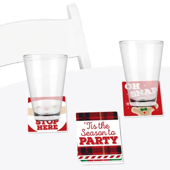 Big Dot of Happiness Jolly Santa Claus - Funny Christmas Party Decorations - Drink Coasters - Set of 6 {4}