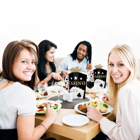 Big Dot of Happiness Las Vegas - Table Decorations - Casino Party Fold and Flare Centerpieces - 10 Count {7}