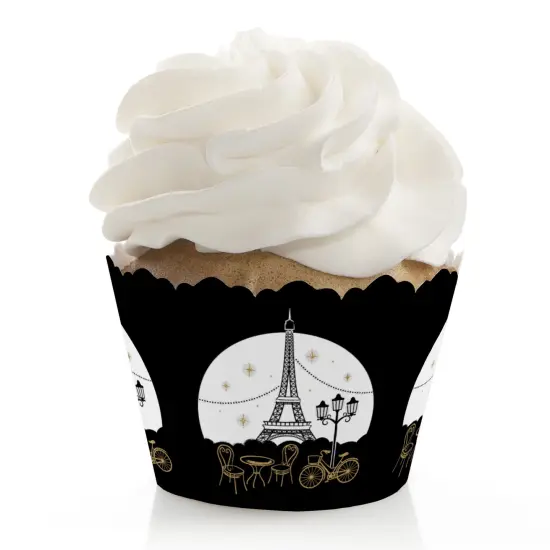 Big Dot of Happiness Stars Over Paris - Parisian Themed Party Decorations - Party Cupcake Wrappers - Set of 12 {1}