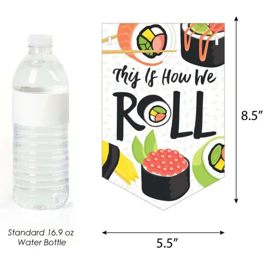 Big Dot of Happiness Let's Roll - Sushi - Japanese Party Bunting Banner - Party Decorations - This is How We Roll {3}