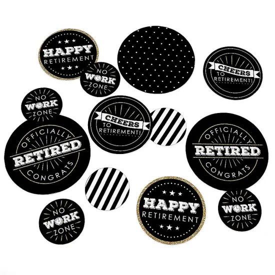Big Dot of Happiness Happy Retirement - Retirement Party Giant Circle Confetti - Party Decorations - Large Confetti 27 Count {1}