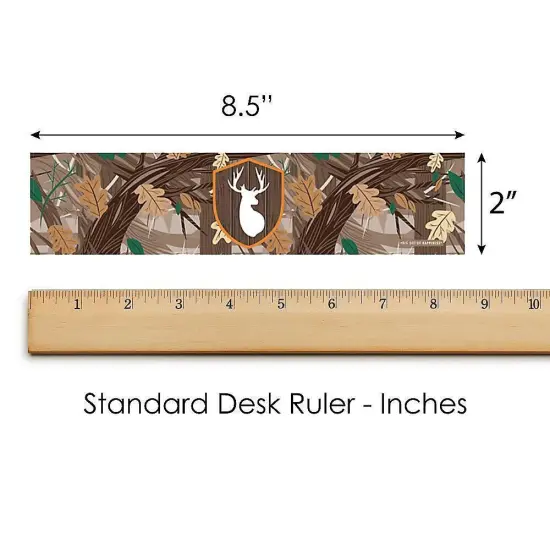 Big Dot of Happiness Gone Hunting - Deer Hunting Camo Baby Shower or Birthday Party Water Bottle Sticker Labels - Set of 20 {6}