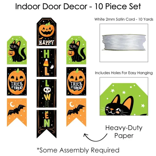 Big Dot of Happiness Jack-O'-Lantern Halloween - Hanging Vertical Paper Door Banners - Kids Halloween Party Wall Decoration Kit - Indoor Door Decor {6}