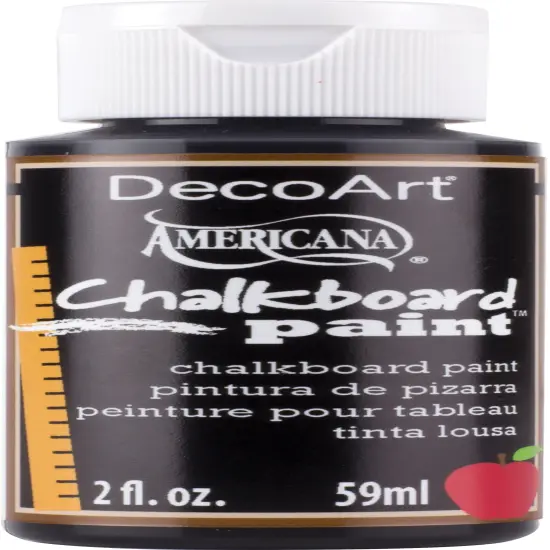 DecoArt Americana Chalkboard Paint 2oz-Black Slate {1}