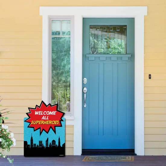 Big Dot of Happiness Bam Superhero - Party Decorations - Birthday Party or Baby Shower Welcome Yard Sign {6}