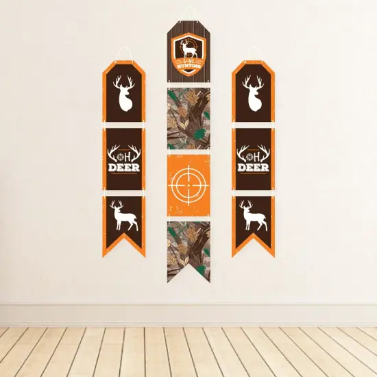 Big Dot of Happiness Gone Hunting - Hanging Vertical Paper Door Banners - Deer Camo Baby Shower or Birthday Party Wall Decor Kit - Indoor Door Decor {4}