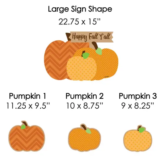 Big Dot of Happiness Pumpkin Patch - Yard Sign and Outdoor Lawn Decorations - Fall, Halloween or Thanksgiving Party Yard Signs - Set of 8 {7}