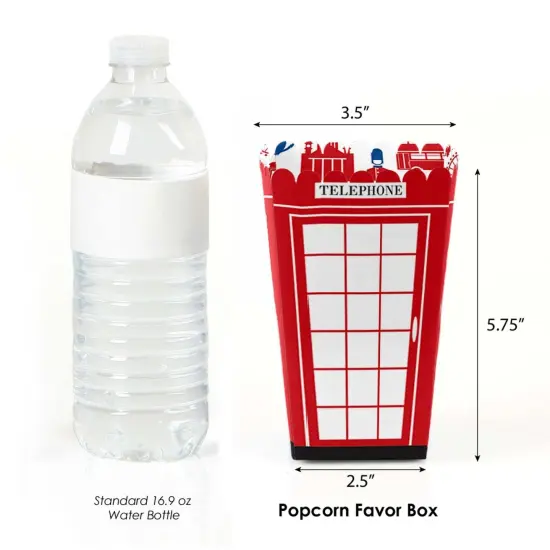 Big Dot of Happiness Cheerio, London - British UK Party Favor Popcorn Treat Boxes - Set of 12 {3}