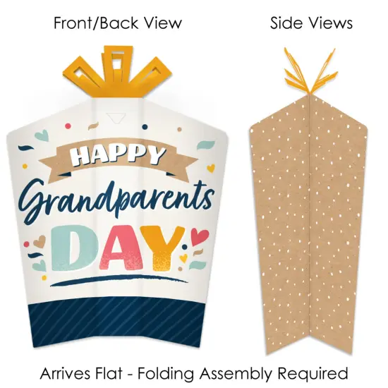 Big Dot of Happiness Happy Grandparents Day - Table Decorations - Grandma & Grandpa Party Fold and Flare Centerpieces - 10 Count {4}