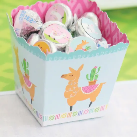 Big Dot of Happiness Whole Llama Fun - Party Mini Favor Boxes - Llama Fiesta Baby Shower or Birthday Party Treat Candy Boxes - Set of 12 {7}