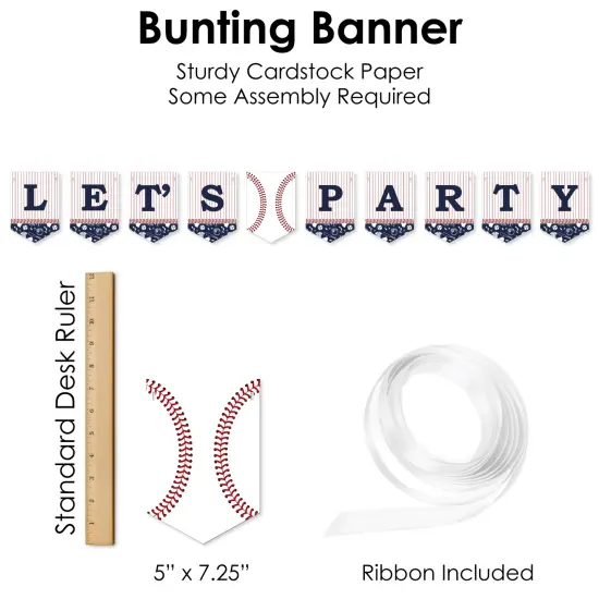 Big Dot of Happiness Batter Up - Baseball - Baby Shower or Birthday Party Supplies Decoration Kit - Decor Galore Party Pack - 51 Pieces {7}