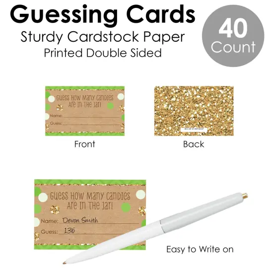 Big Dot of Happiness Pumpkin Patch - How Many Candies Fall, Halloween or Thanksgiving Party Game - 1 Stand and 40 Cards - Candy Guessing Game {7}