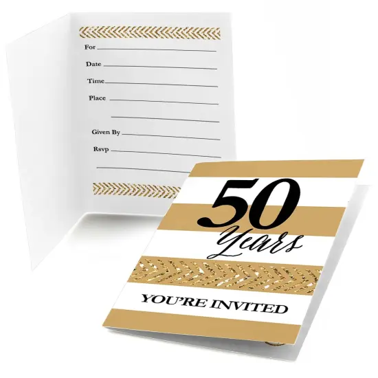 Big Dot of Happiness We Still Do - 50th Wedding Anniversary - Fill In Anniversary Party Invitations (8 count) {1}