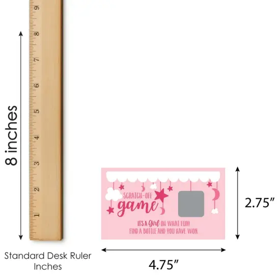 Big Dot of Happiness It's a Girl - Pink Baby Shower Game Scratch Off Cards - 22 Count {7}