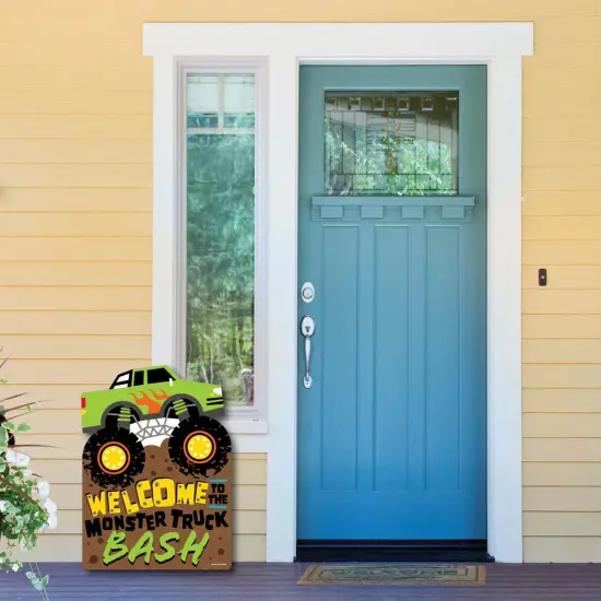 Big Dot of Happiness Smash and Crash - Monster Truck - Party Decorations - Boy Birthday Party Welcome Yard Sign {6}