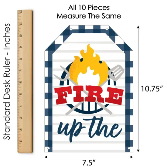 Big Dot of Happiness Fire Up the Grill - Hanging Vertical Paper Door Banners - Summer BBQ Picnic Party Wall Decoration Kit - Indoor Door Decor {7}