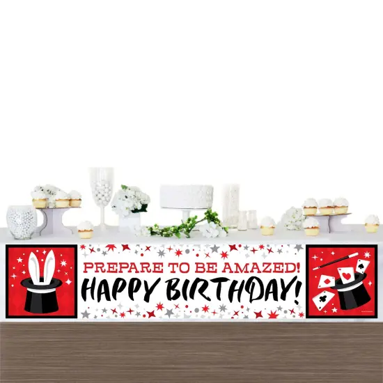 Big Dot of Happiness Ta-Da, Magic Show - Magical Happy Birthday Decorations Party Banner {4}
