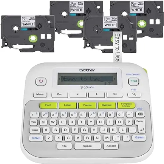 Brother&reg; P-Touch PT-D210 Label Maker Value Bundle Includes 4 Label Tapes {6}