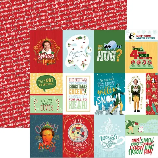 Elf Movie 12" x 12" 9-Sheet Decorative Double Sided Paper Pack for Scrapbooking and Crafts {4}