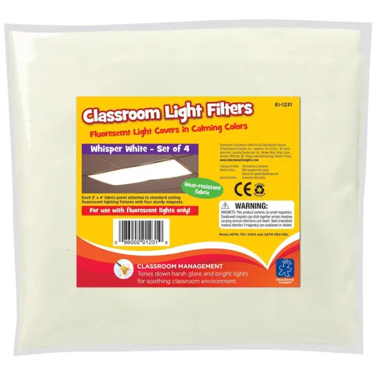 Classroom Light Filters, Whisper White, Set of 4 {1}