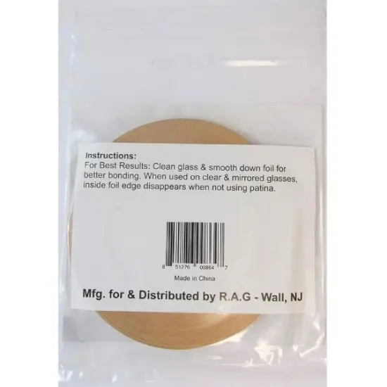 Stained Glass Foil Brand 1/4" Copper Back Foil - 1.25 Mil. Thick {2}