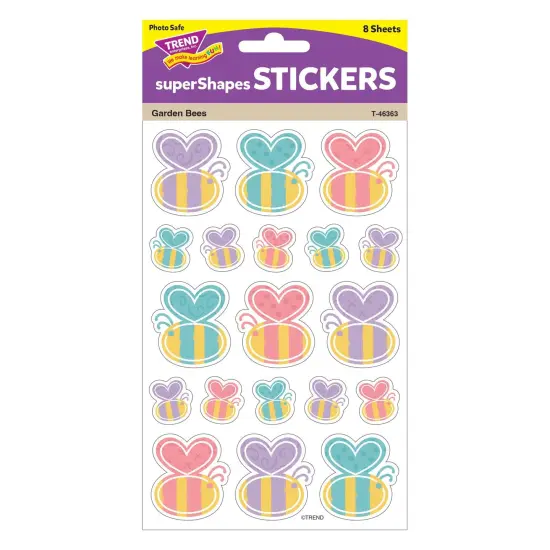 Garden Bees Large superShapes Stickers, 152 Per Pack, 6 Packs {4}