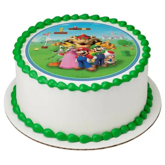 Nintendo Super Mario Edible Cake Image PhotoCake {1}