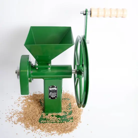 Lehman's Manual Power Grain Mill, Grinds Any Dry Grain to Pastry Flour, Big 6 Cup Capacity, 14 inches High with 12 inch Flywheel {3}