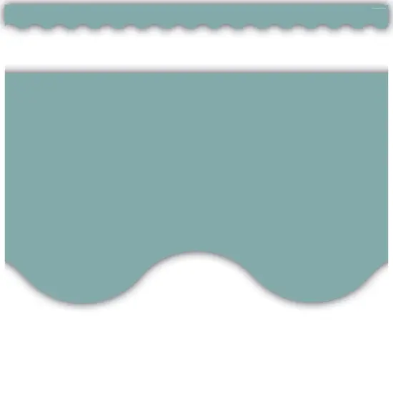 Calming Blue Scalloped Border Trim, 35 Feet Per Pack, 6 Packs {3}
