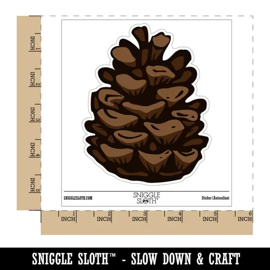 Realistic Pinecone Pine Cone Waterproof Vinyl Phone Tablet Laptop Water Bottle Sticker Set - 5 Pack {1}