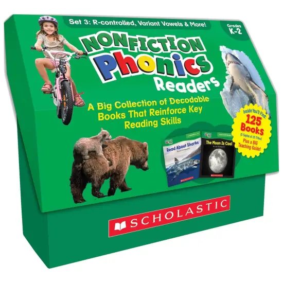 Nonfiction Phonics Readers: R-controlled, Variant Vowels & More, Multiple-Copy Set, 125 Books {1}