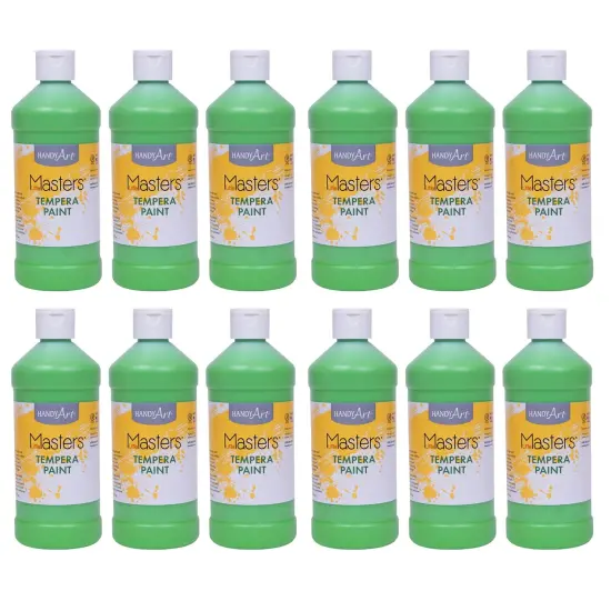 Little Masters&reg; Tempera Paint, Light Green, 16 oz., Pack of 12 {1}