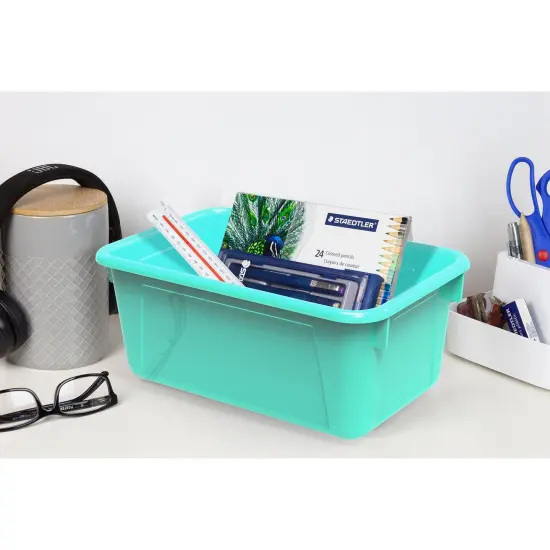 Small Cubby Bin, Teal, Pack of 5 {2}
