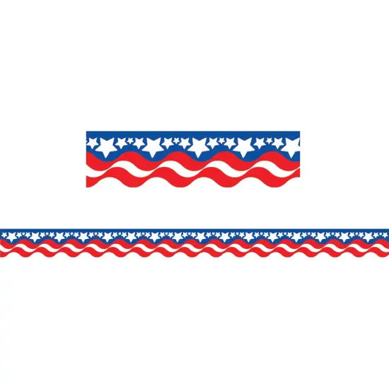 Patriotic Border Trim, 35 Feet Per Pack, 6 Packs {2}