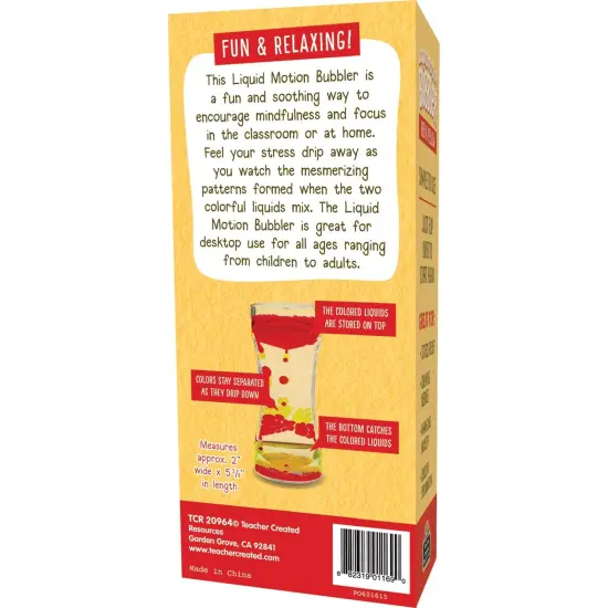 Liquid Motion Bubbler, Red & Yellow, Pack of 6 {4}