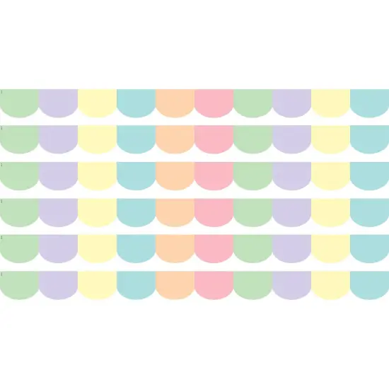 Pastel Pop Scalloped Border Trim, 35 Feet Per Pack, 6 Packs {1}